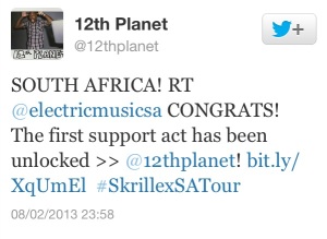 12th Planet SA Confirmation